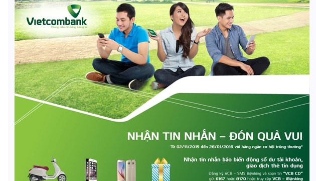 VCB dịch vụ SMS.