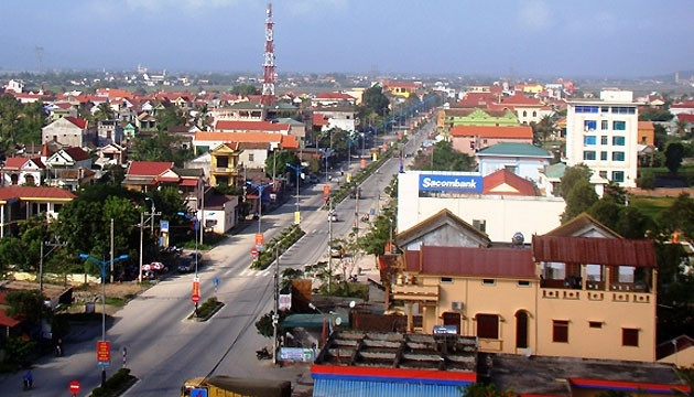 Một góc thị xã Ba Đồn.