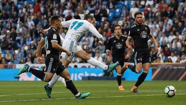 Gareth Bale ghi bàn mở tỷ số cho Real Madrid ngay phút 13.