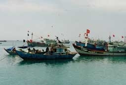 Ngư dân huyện đảo Lý Sơn
(Quảng Ngãi) ra khơi đánh bắt hải sản.