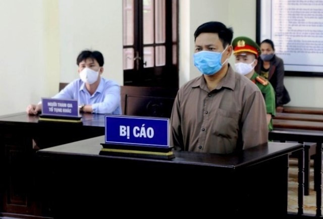 Bị cáo Trần Thế Hiên nhận tội tại phiên tòa.