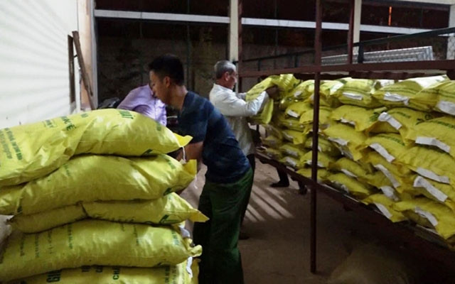 Kho giống cây trồng giả của Công ty TNHH sản xuất và dịch vụ giống cây trồng Thái Bình ở huyện Tuyên Hóa (Quảng Bình).