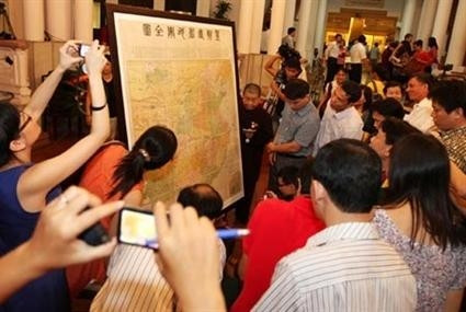 Xem bản đồ thời nhà Thanh tại Bảo tàng Lịch sử Quốc gia