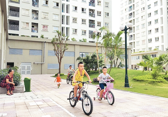 Khu nhà ở xã hội EcoHome tại quận Bắc Từ Liêm.