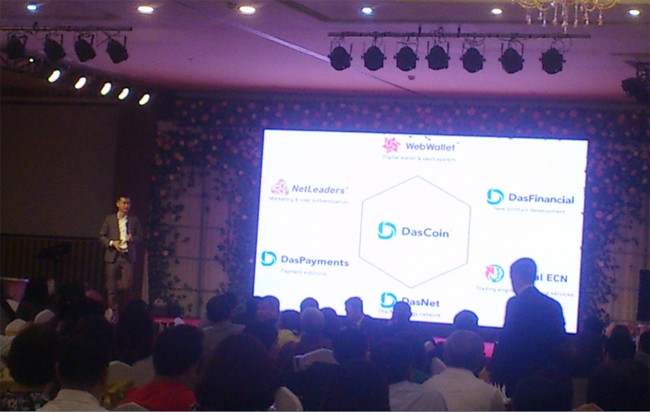 Một buổi giới thiệu các phương thức đầu tư kinh doanh tiền ảo Dascoin.