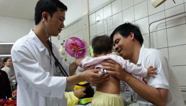 Sau hai tuần điều trị, sức khỏe của bệnh nhi tiến triển tốt. 