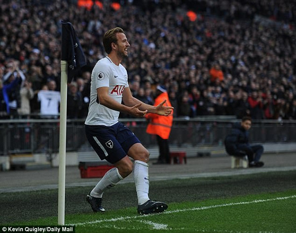 Harry Kane khép lại năm 2017 thành công với 56 bàn thắng chỉ sau 52 trận. (Ảnh: Daily Mail)