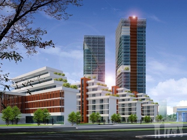 Trường đại học Thành Tây vừa công bố phối cảnh dự án xây mới trường, dự kiến khởi công từ tháng 12-2017