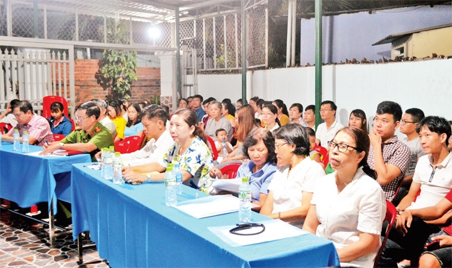 Hội nghị giao ban về giải pháp phát huy vai trò cấp ủy chi bộ khu phố trong việc giao nhiệm vụ đảng viên do Quận ủy Thủ Đức tổ chức.