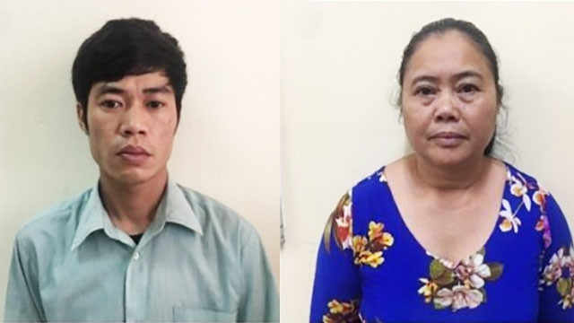 Hai đối tượng Hà Lương Thường và Lê Thị Tỵ.