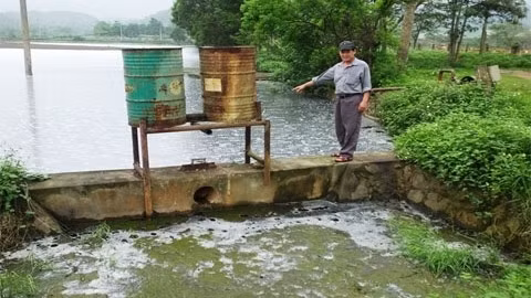 Người dân cho rằng nguồn nước xả thải gây ô nhiễm môi trường.