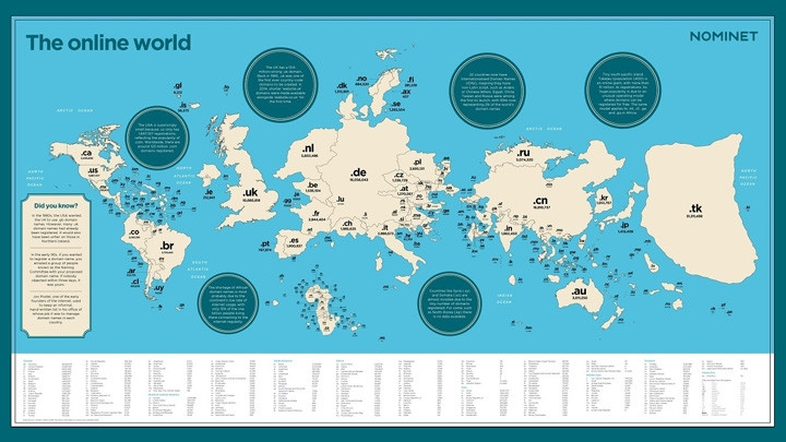 Quốc đảo Tokelau trở nên rất rộng lớn trên bản đồ tên miền.