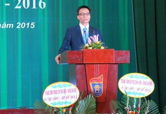 Phó Thủ tướng Vũ Đức Đam tại Lễ khai giảng Trường ĐH KHXH&NV (Ảnh: VTV.vn)