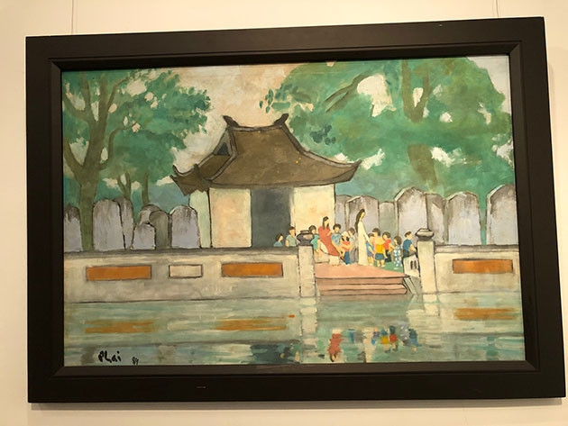 Thăm Văn Miếu. Tranh Tô Ngọc Vân, năm 1948.