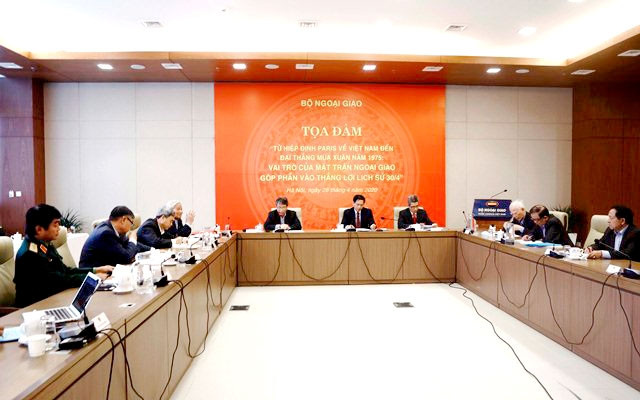 Toa đàm "Từ Hiệp định Paris về Việt Nam đến đại thắng mùa xuân năm 1975: Vai trò của mặt trận ngoại giao góp phần vào thắng lợi lịch sử 30-4".