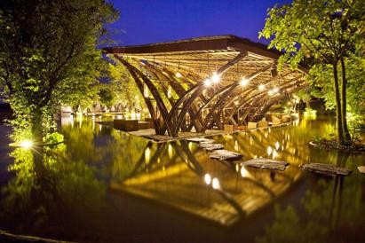 Công trình kiến trúc Bamboo Wings tại Flamingo Ðại Lải Resort.