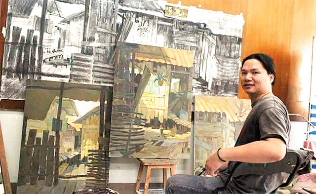 Họa sĩ trẻ Hà Phước Duy và những tác phẩm của mình.