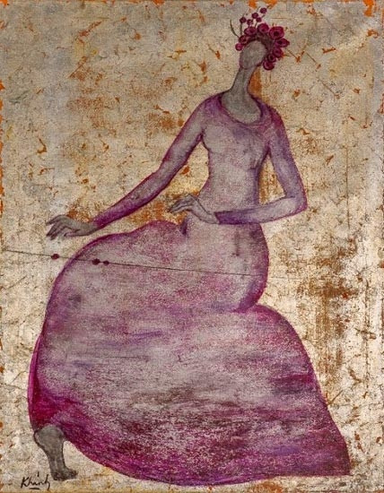 Tác phẩm của họa sĩ Đào Anh Khánh tặng để bán đấu giá phục dựng nhà Lang