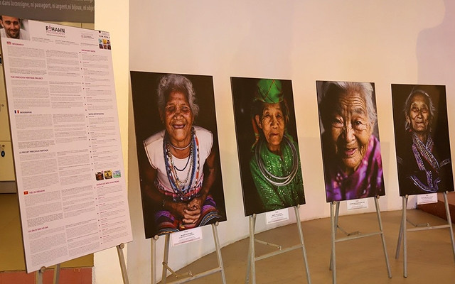 Những hình ảnh tại triển lãm về người cao tuổi tại Bảo tàng Phụ nữ Việt Nam (Ảnh: UNFPA).