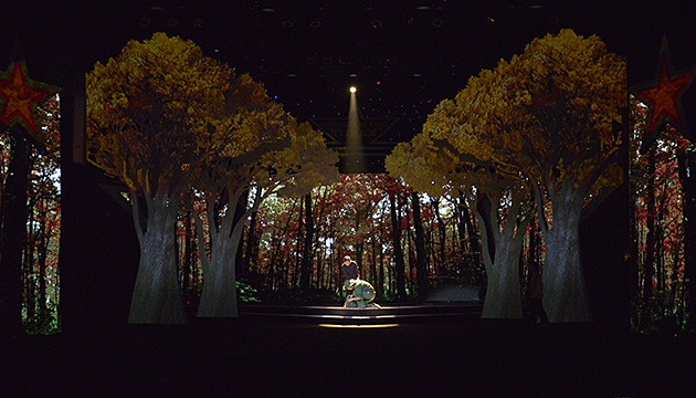  Một hoạt cảnh trong tiết mục “Người mẹ của tôi” gây xúc động mạnh trong khán giả.