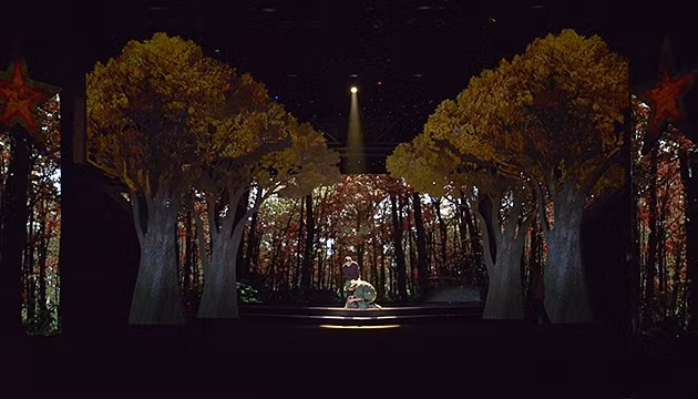  Một hoạt cảnh trong tiết mục “Người mẹ của tôi” gây xúc động mạnh trong khán giả.