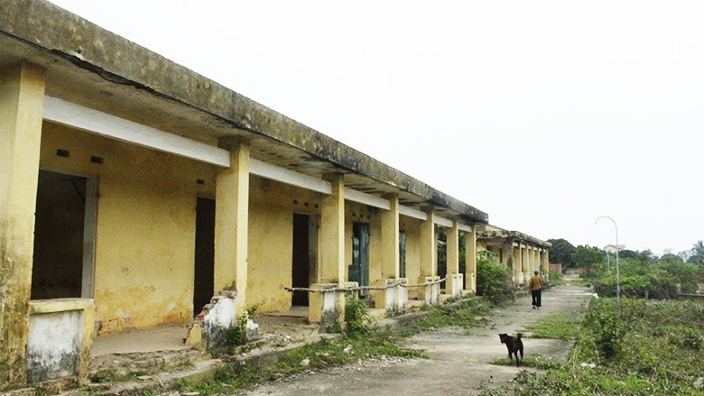 Dãy nhà này từng là nơi ở của 150 bệnh nhân điều trị phong tại Sóc Sơn. 