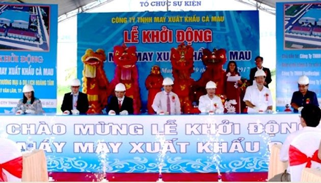 Khởi công xây dựng Nhà máy may xuất khẩu Cà Mau.