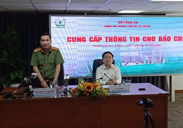 Công an TP Hồ Chí Minh và Trung tâm báo chí TP Hồ Chí Minh tổ chức thông tin cho báo chí, chiều 14-2.