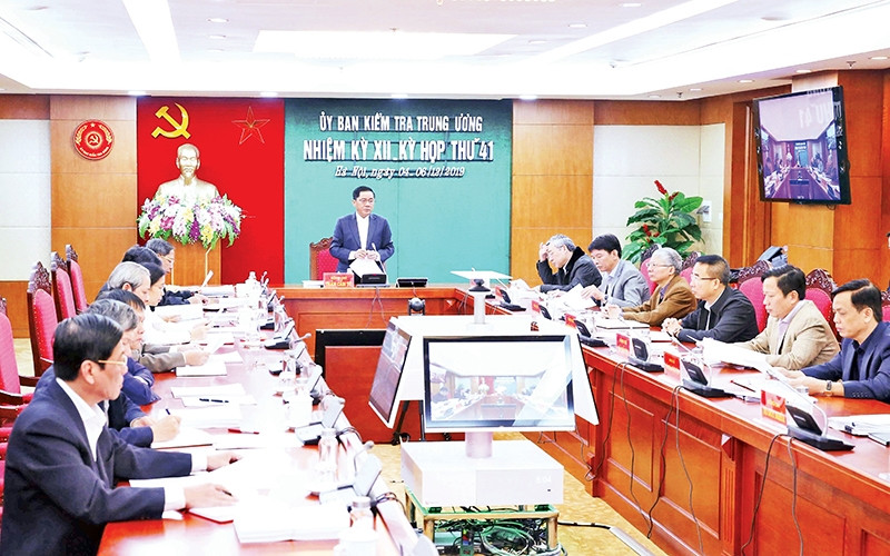 Kỳ họp thứ 41, Nhiệm kỳ XII của Ủy ban Kiểm tra Trung ương. Ảnh | Phương Hoa 