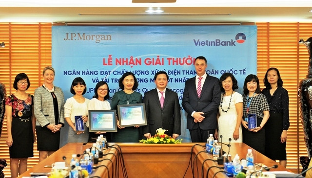 VietinBank đạt hai giải thưởng quan trọng của JPMorgan Chase Bank.
