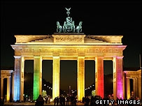 Cổng Brandenburg tại Berlin.