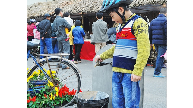 Tái hiện hình ảnh trong Triển lãm ký ức Hà Nội.