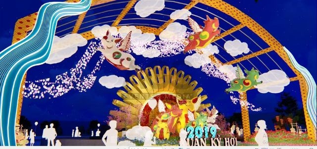 Lễ hội hoa xuân "Heo vàng gõ cửa" tại Hạ Long