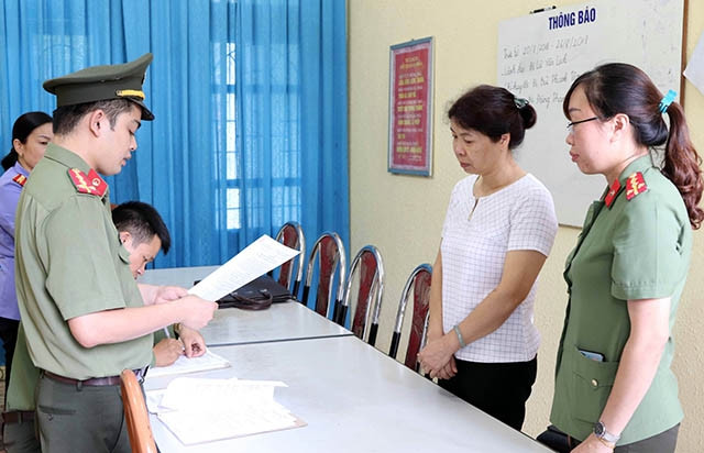 Cơ quan ANĐT đọc lệnh khởi tổ đối với Nguyễn Thanh Nhàn.