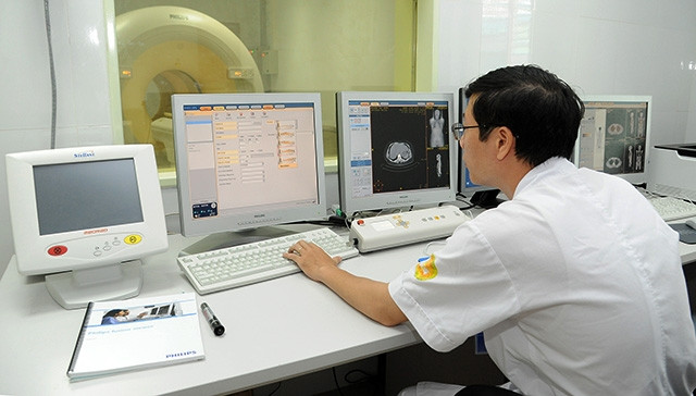 Phòng chụp X-quang tại Học viện Quân y. Ảnh: THANH HÀ