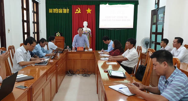 Hội nghị cung cấp thông tin cho báo chí được tổ chức tại Ban Tuyên giáo Tỉnh ủy Bình Thuận