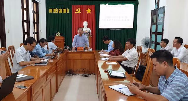 Hội nghị cung cấp thông tin cho báo chí được tổ chức tại Ban Tuyên giáo Tỉnh ủy Bình Thuận