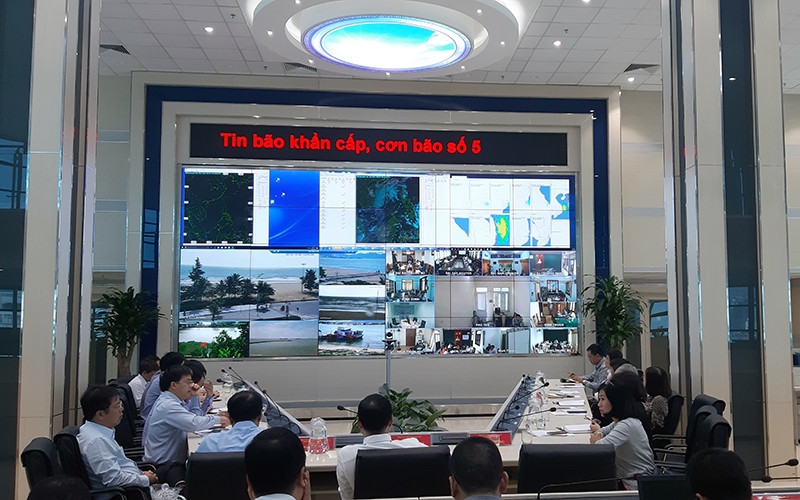 Thảo luận trực tuyến về công tác dự báo bão số 5 năm 2019.