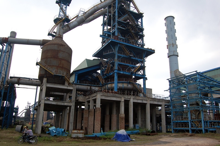 Nhiều dự án ngành thép thời gian qua gặp khó khăn, buộc phải ngừng thi công. Trong ảnh: Dự án mở rộng sản xuất giai đoạn II Công ty Gang thép Thái Nguyên, do gặp nhiều khó khăn đã ngừng thi công từ n