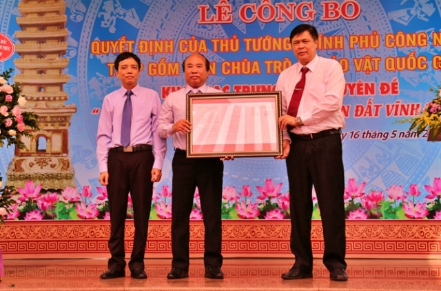Tháp gốm men chùa Trò được công nhận bảo vật quốc gia