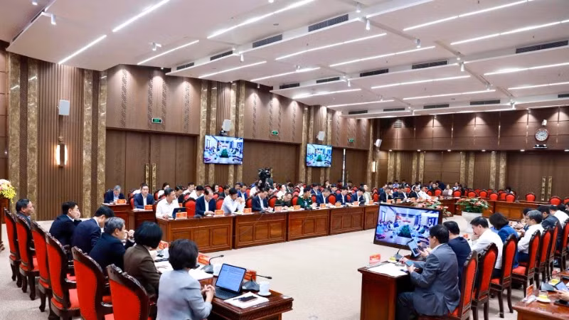 Quang cảnh hội nghị chiều 3/3. (Ảnh: Thành Thái)
