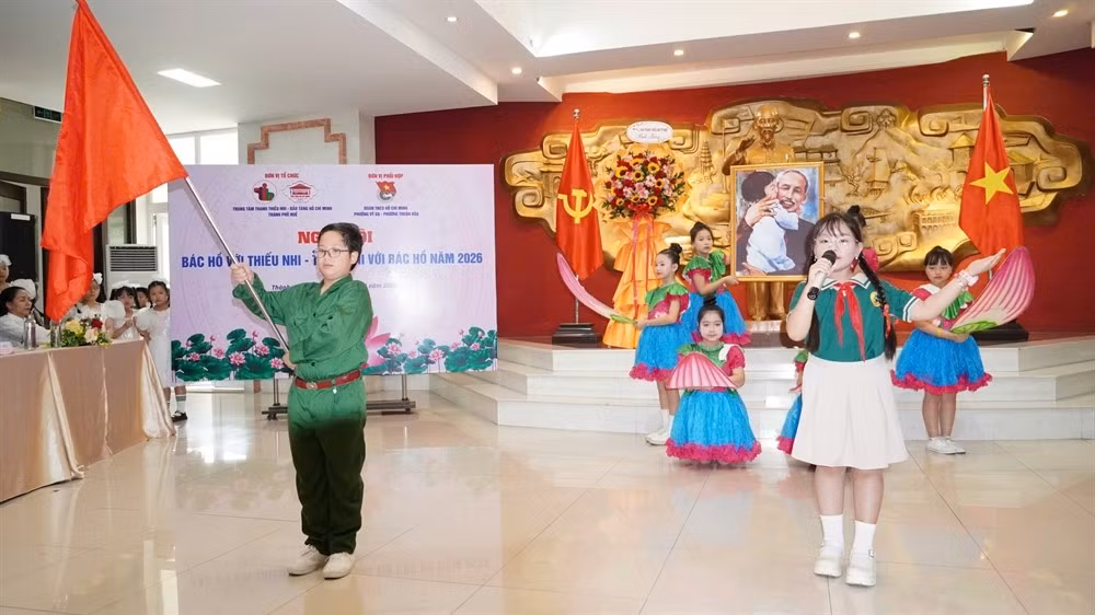 Thiếu nhi thành phố Huế tham gia biểu diễn văn nghệ tại Ngày hội “Bác Hồ với Thiếu nhi - Thiếu nhi với Bác Hồ” năm 2026
