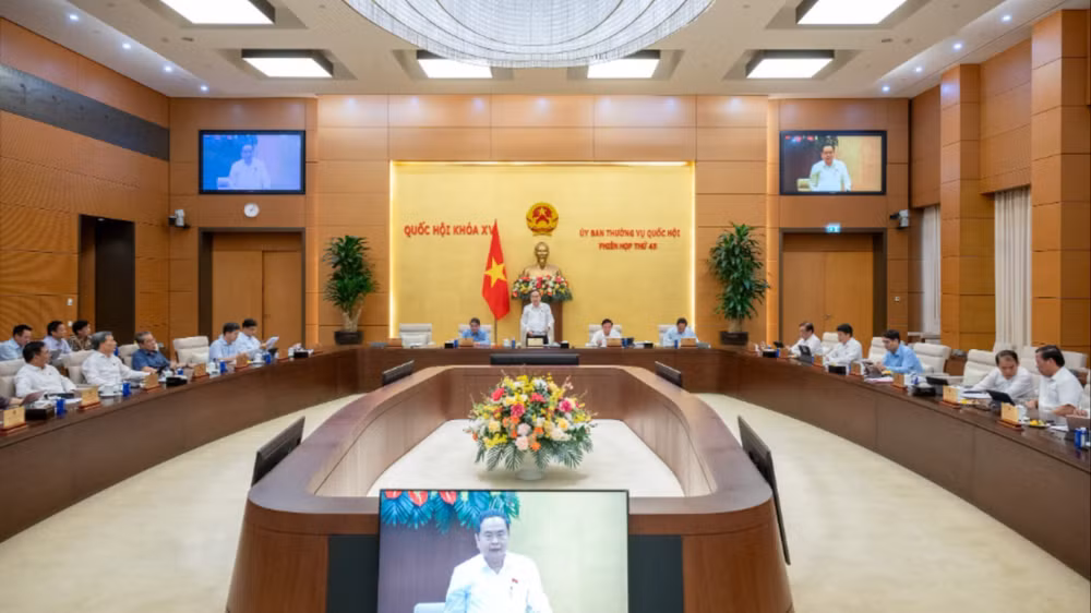 Toàn cảnh Phiên họp thứ 45 của Ủy ban Thường vụ Quốc hội.