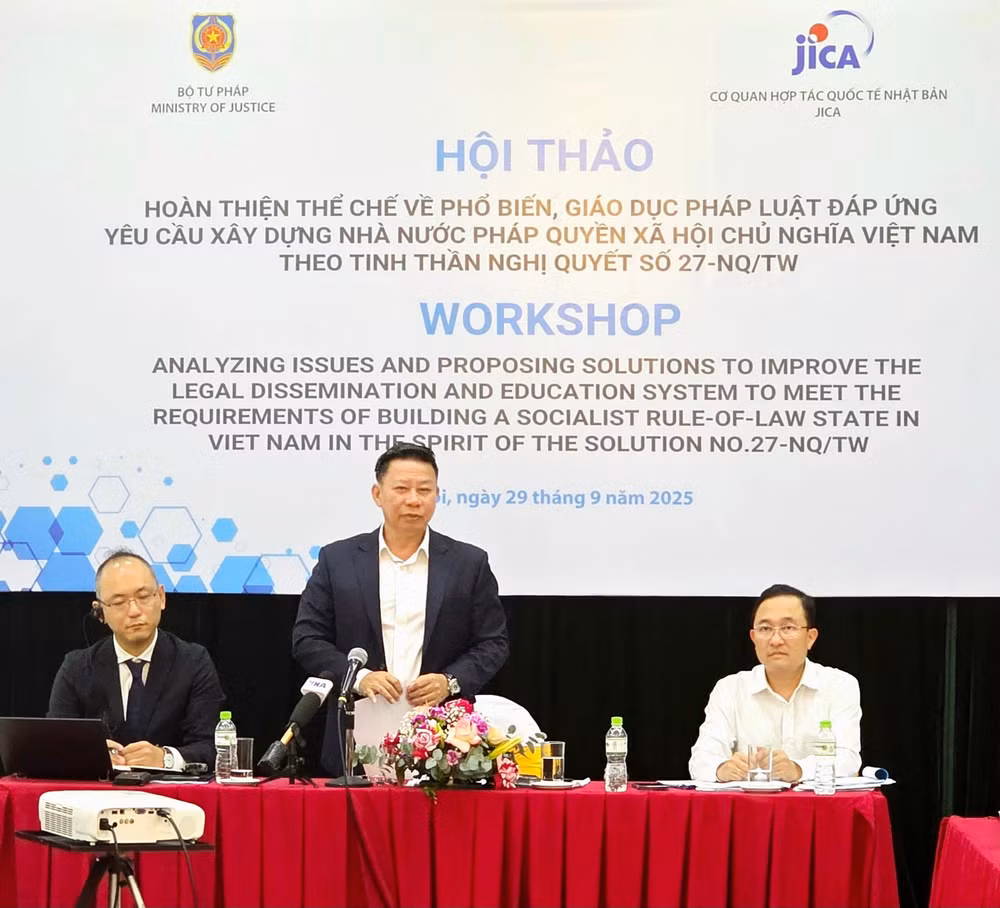 Nhiều hội nghị, hội thảo đã được tổ chức để tiếp tục hoàn thiện thể chế về công tác phổ biến, giáo dục pháp luật.