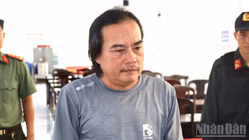 Đối tượng Nguyễn Ngọc Thảo tại cơ quan Công an. (Ảnh: Công an cung cấp)