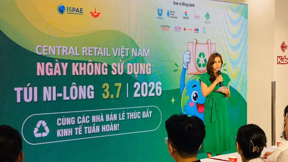Lễ phát động Chiến dịch "Ngày không sử dụng túi ni-lông tại Việt Nam". (Ảnh: VT)