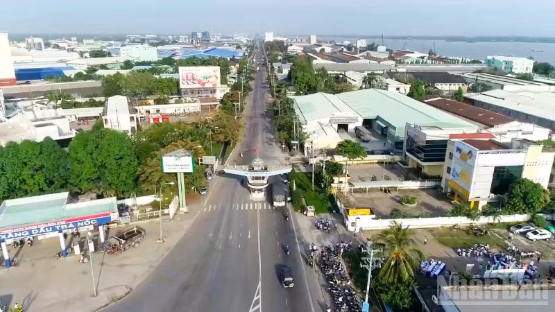 Khu Công nghiệp Trà Nóc, thành phố Cần Thơ nhìn từ trên cao.