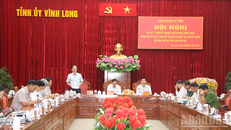 Tỉnh ủy Vĩnh Long tổ chức hội nghị sơ kết thực hiện Nghị quyết số 57-NQ/TW ngày 22/12/2024 của Bộ Chính trị.