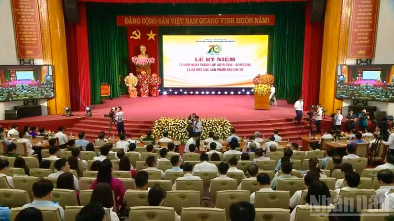 Báo và Phát thanh, Truyền hình Thái Nguyên kỷ niệm 70 năm Ngày thành lập. (Ảnh: THẾ BÌNH)