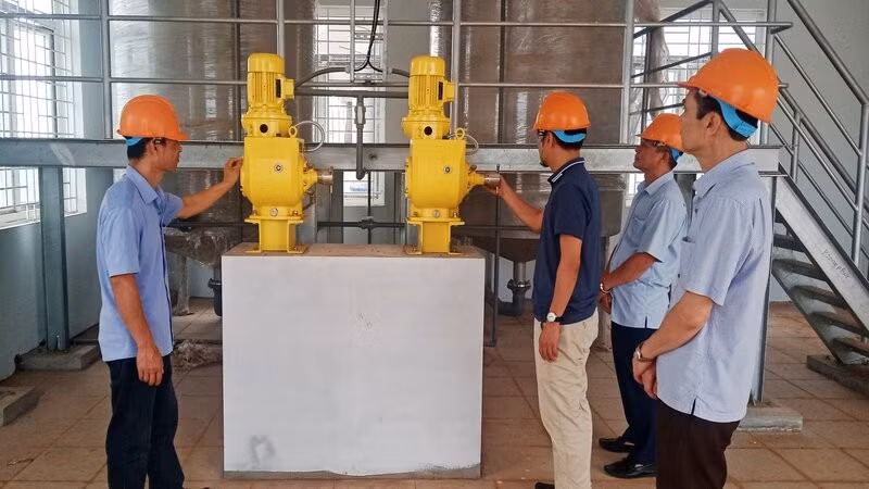 Nhà máy nước nam hồ Núi Cốc (Thái Nguyên) có công nghệ hiện đại, công suất 50 nghìn m3/ngày.